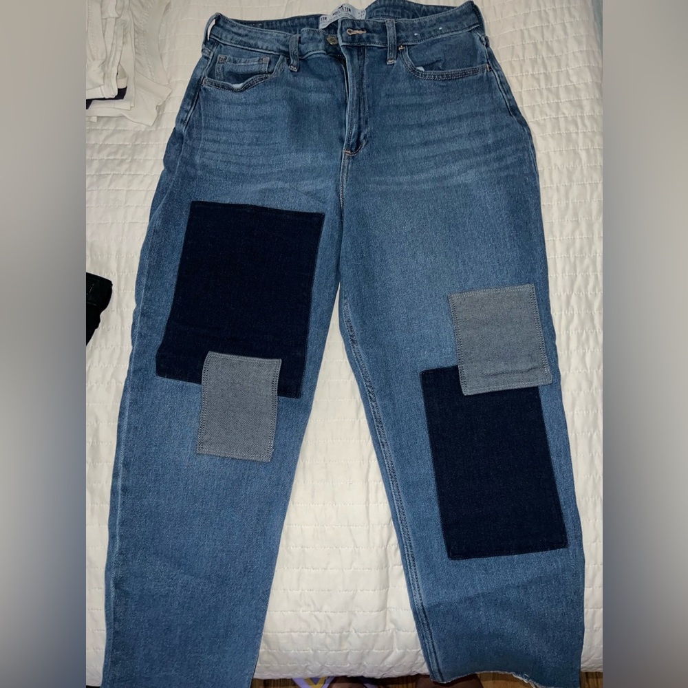 Hollister Patchwork Blue Jeans